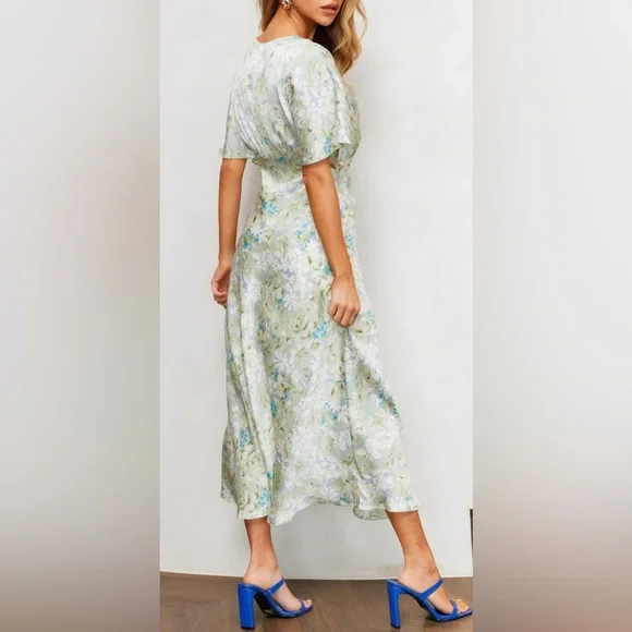 Hello Molly MUCH BETTER MIDI DRESS GREEN,Size S - Picture 4 of 4